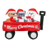 Puppy Wagon Scene Christmas Airblown Inflatable